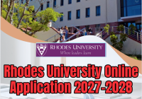 Rhodes University Online Application 2027-2028
