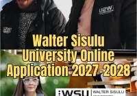 Walter Sisulu University Online Application 2027-2028