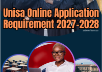 Unisa Online Application Requirement 2027-2028
