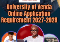 University of Venda Online Application Requirement 2027-2028