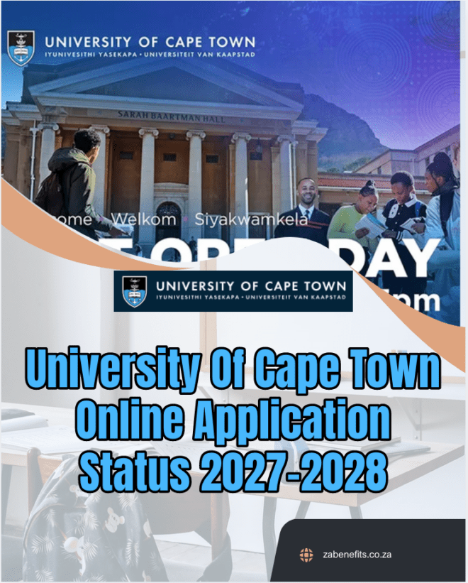 University Of Cape Town Online Application Status 2027-2028